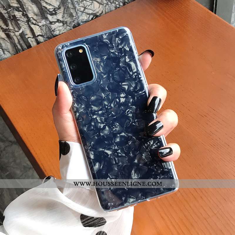 Coque Samsung Galaxy S20 Fluide Doux Mode Bleu Étoile Tendance Ornements Suspendus