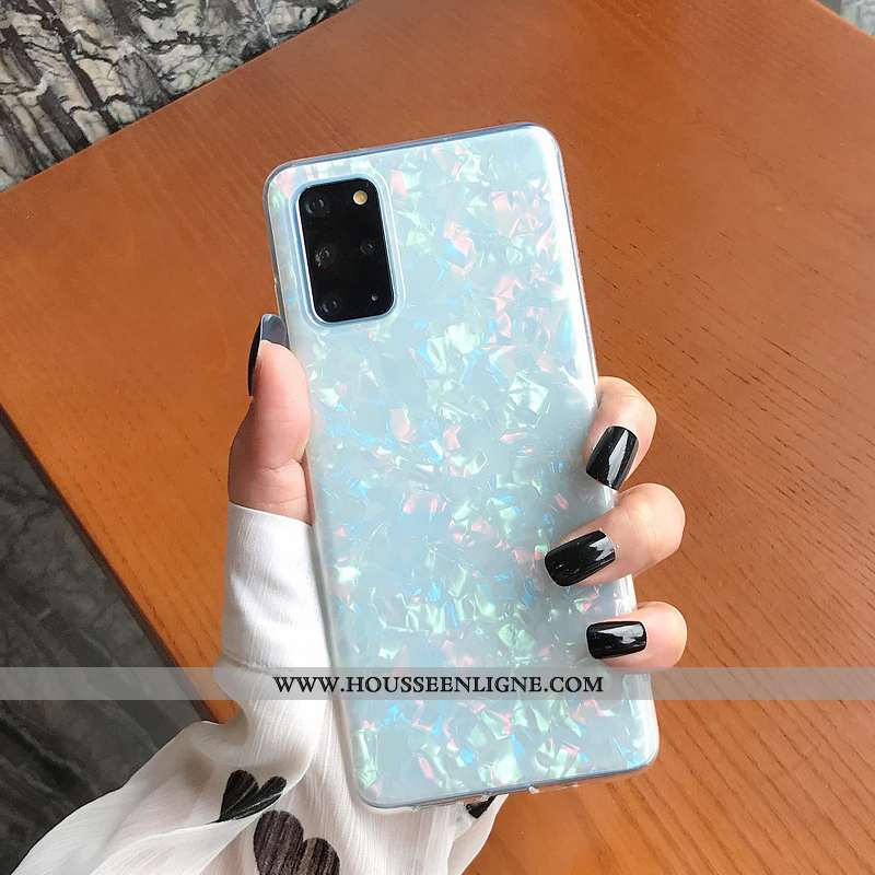 Coque Samsung Galaxy S20 Fluide Doux Mode Bleu Étoile Tendance Ornements Suspendus