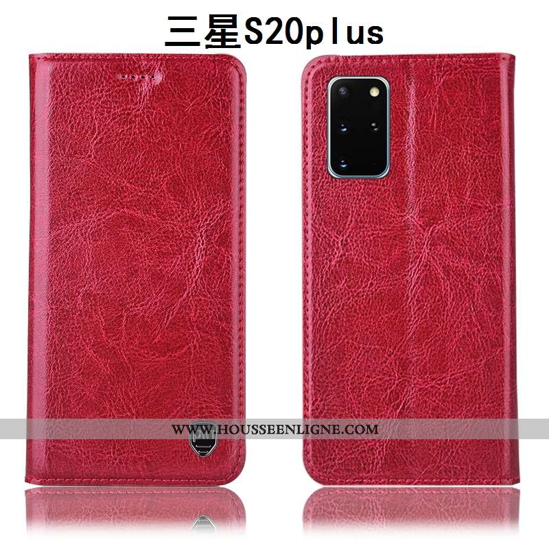 Coque Samsung Galaxy S20+ Modèle Fleurie Protection Étui Cuir Véritable Incassable Téléphone Portabl