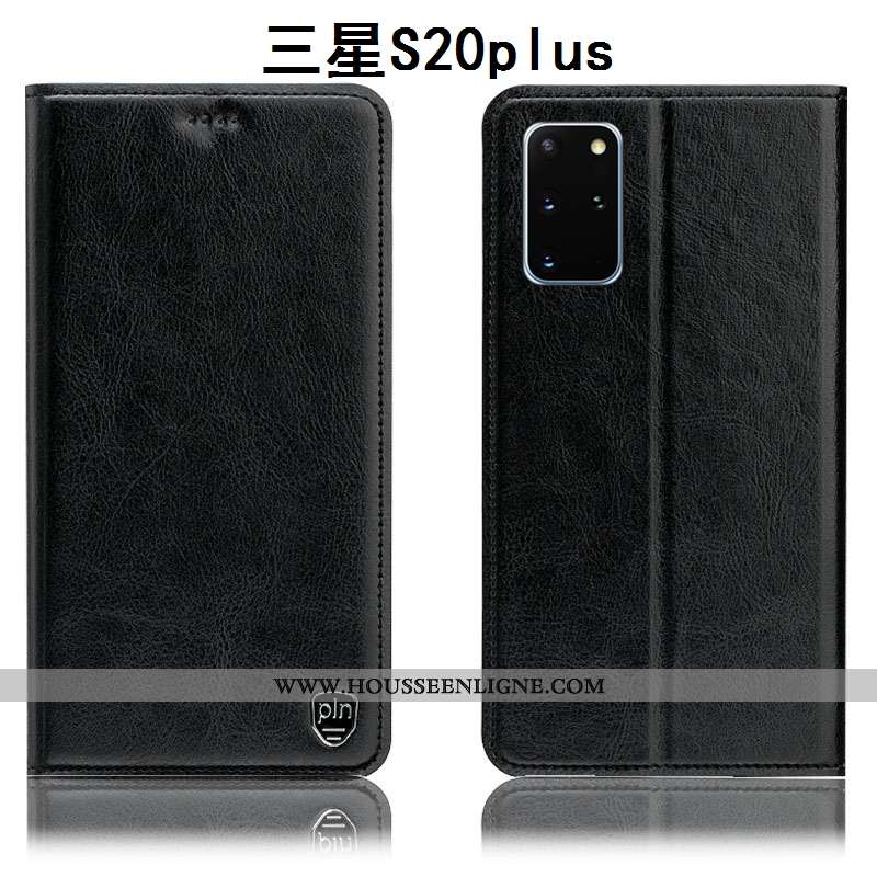Coque Samsung Galaxy S20+ Modèle Fleurie Protection Étui Cuir Véritable Incassable Téléphone Portabl