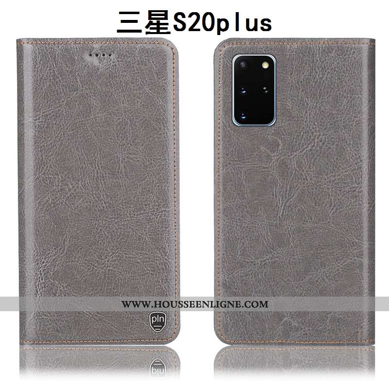 Coque Samsung Galaxy S20+ Modèle Fleurie Protection Étui Cuir Véritable Incassable Téléphone Portabl