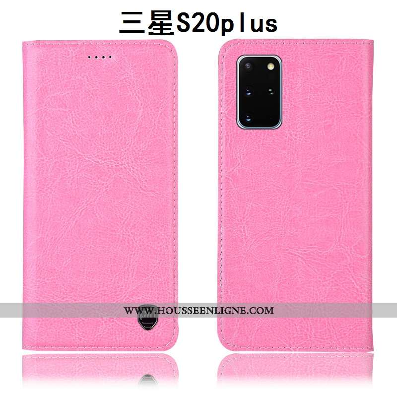 Coque Samsung Galaxy S20+ Modèle Fleurie Protection Étui Cuir Véritable Incassable Téléphone Portabl