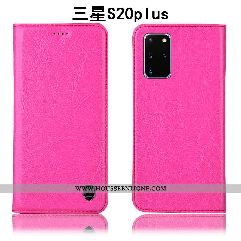 Coque Samsung Galaxy S20+ Modèle Fleurie Protection Étui Cuir Véritable Incassable Téléphone Portabl