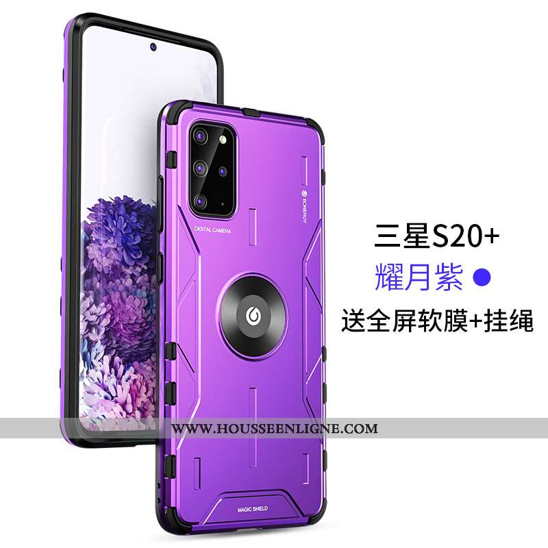 Coque Samsung Galaxy S20+ Personnalité Créatif Tout Compris Ultra Étui Protection Ballon Violet