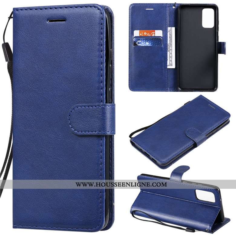 Coque Samsung Galaxy S20 Protection Cuir Housse Violet Étui Téléphone Portable