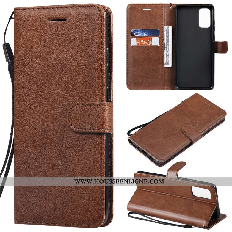 Coque Samsung Galaxy S20 Protection Cuir Housse Violet Étui Téléphone Portable