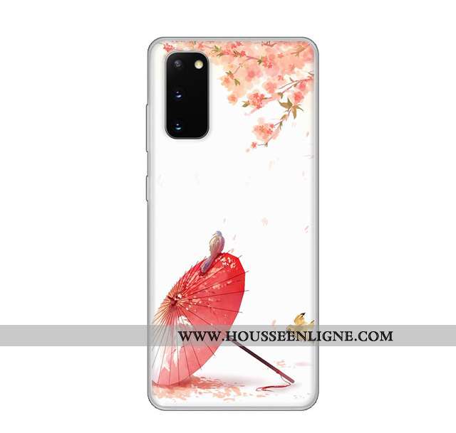 Coque Samsung Galaxy S20 Protection Transparent Vent Personnalisé Étoile Fluide Doux Blanche
