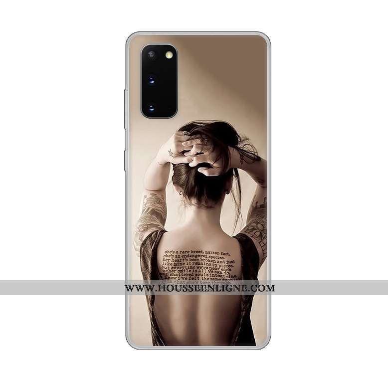 Coque Samsung Galaxy S20 Protection Transparent Vent Personnalisé Étoile Fluide Doux Blanche