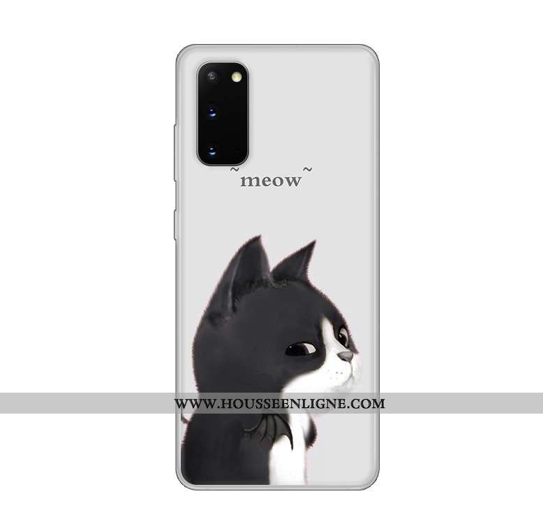 Coque Samsung Galaxy S20 Protection Transparent Vent Personnalisé Étoile Fluide Doux Blanche