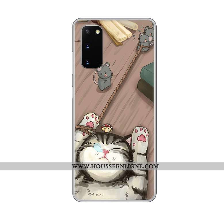 Coque Samsung Galaxy S20 Protection Transparent Vent Personnalisé Étoile Fluide Doux Blanche