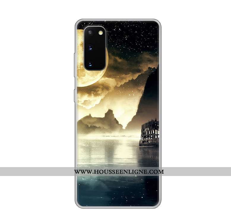 Coque Samsung Galaxy S20 Protection Transparent Vent Personnalisé Étoile Fluide Doux Blanche