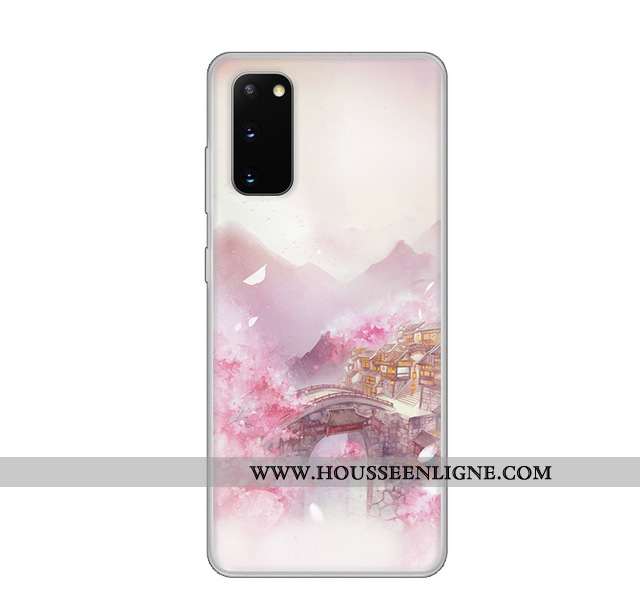 Coque Samsung Galaxy S20 Protection Transparent Vent Personnalisé Étoile Fluide Doux Blanche