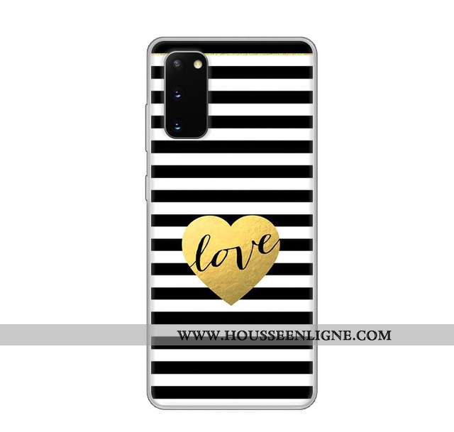 Coque Samsung Galaxy S20 Protection Transparent Vent Personnalisé Étoile Fluide Doux Blanche