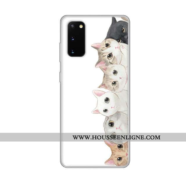 Coque Samsung Galaxy S20 Protection Transparent Vent Personnalisé Étoile Fluide Doux Blanche