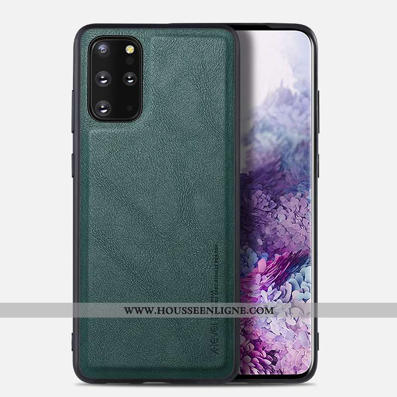 Coque Samsung Galaxy S20+ Protection Ultra Business Cuir Légère Tout Compris Verte