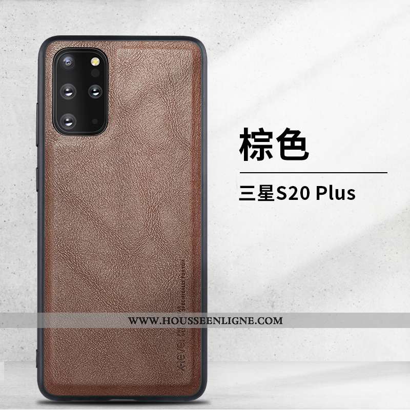 Coque Samsung Galaxy S20+ Protection Ultra Business Cuir Légère Tout Compris Verte