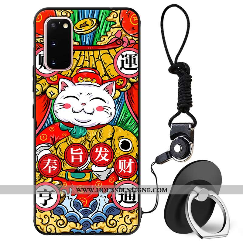 Coque Samsung Galaxy S20 Tendance Protection Téléphone Portable Incassable Étui Tout Compris Rouge