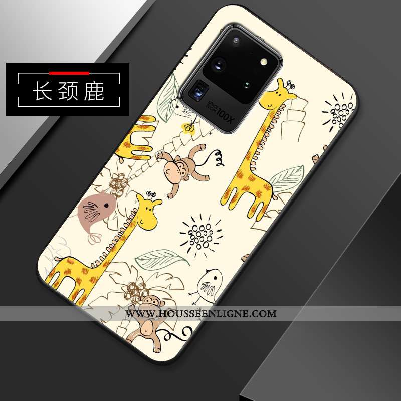 Coque Samsung Galaxy S20 Ultra Fluide Doux En Silicone Petit Incassable Étoile Tendance Dessin Animé