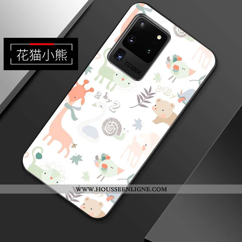 Coque Samsung Galaxy S20 Ultra Fluide Doux En Silicone Petit Incassable Étoile Tendance Dessin Animé