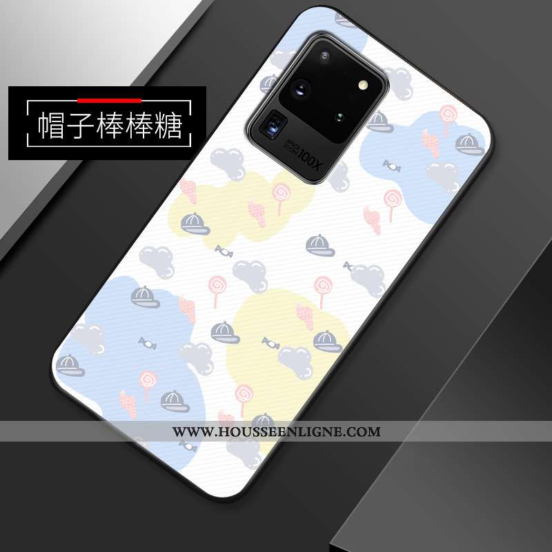 Coque Samsung Galaxy S20 Ultra Fluide Doux En Silicone Petit Incassable Étoile Tendance Dessin Animé