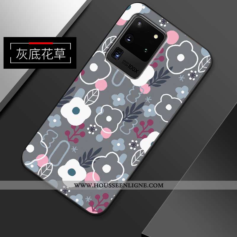 Coque Samsung Galaxy S20 Ultra Fluide Doux En Silicone Petit Incassable Étoile Tendance Dessin Animé