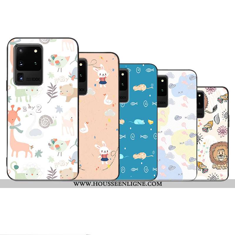 Coque Samsung Galaxy S20 Ultra Fluide Doux En Silicone Petit Incassable Étoile Tendance Dessin Animé