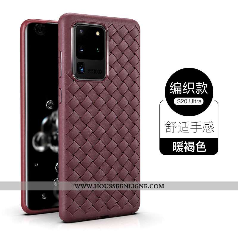Coque Samsung Galaxy S20 Ultra Fluide Doux Protection Arbres Téléphone Portable Business Étui Incass