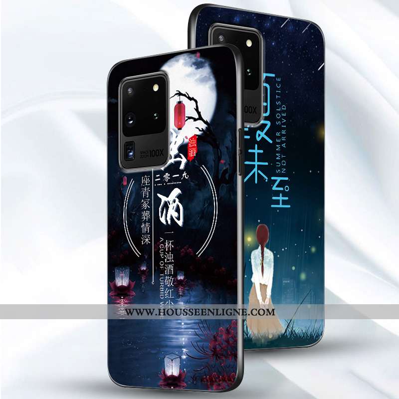Coque Samsung Galaxy S20 Ultra Fluide Doux Silicone Incassable Net Rouge Tout Compris Protection Ble