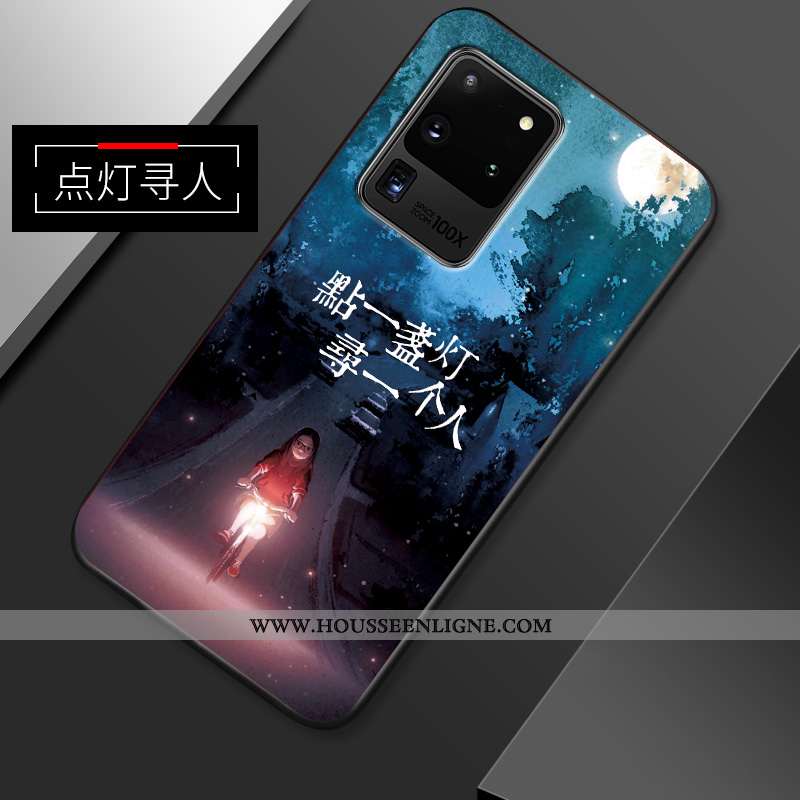 Coque Samsung Galaxy S20 Ultra Fluide Doux Silicone Incassable Net Rouge Tout Compris Protection Ble