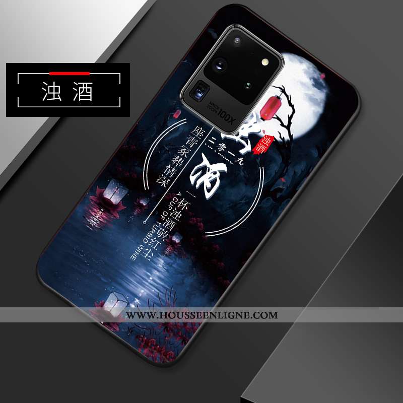 Coque Samsung Galaxy S20 Ultra Fluide Doux Silicone Incassable Net Rouge Tout Compris Protection Ble