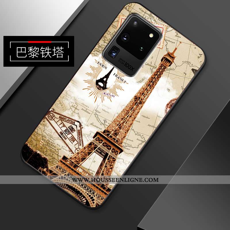 Coque Samsung Galaxy S20 Ultra Fluide Doux Silicone Incassable Net Rouge Tout Compris Protection Ble