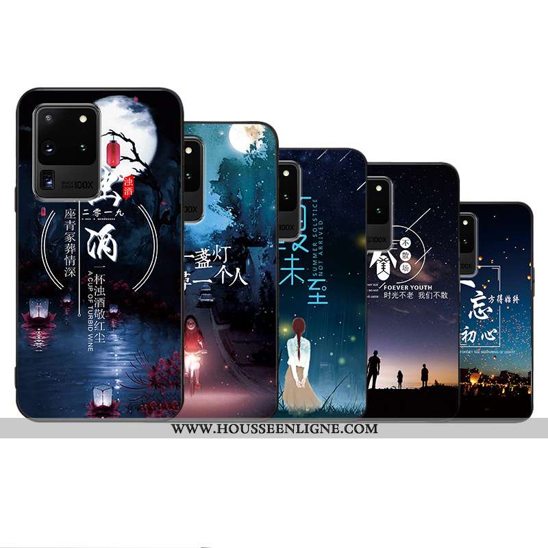 Coque Samsung Galaxy S20 Ultra Fluide Doux Silicone Incassable Net Rouge Tout Compris Protection Ble