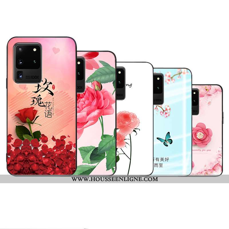 Coque Samsung Galaxy S20 Ultra Personnalité Créatif Étoile Fluide Doux Vintage Tout Compris Rose