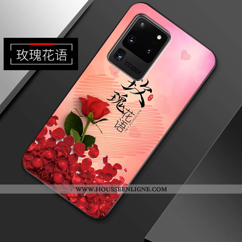 Coque Samsung Galaxy S20 Ultra Personnalité Créatif Étoile Fluide Doux Vintage Tout Compris Rose