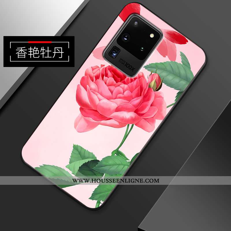 Coque Samsung Galaxy S20 Ultra Personnalité Créatif Étoile Fluide Doux Vintage Tout Compris Rose