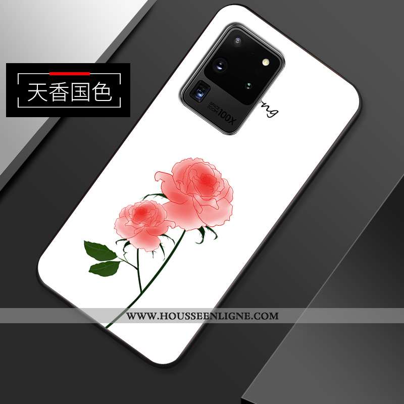 Coque Samsung Galaxy S20 Ultra Personnalité Créatif Étoile Fluide Doux Vintage Tout Compris Rose