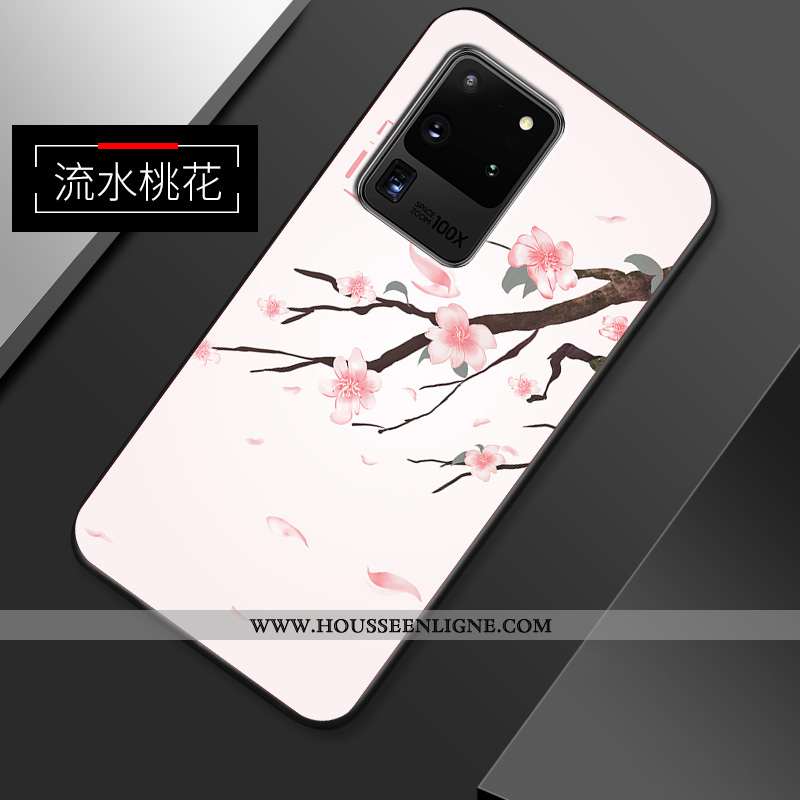 Coque Samsung Galaxy S20 Ultra Personnalité Créatif Étoile Fluide Doux Vintage Tout Compris Rose
