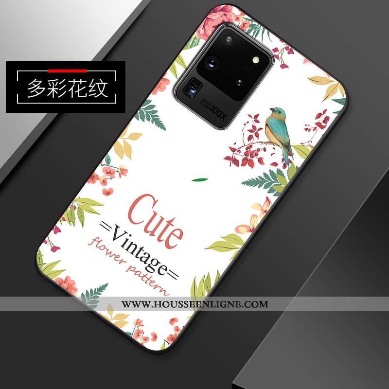 Coque Samsung Galaxy S20 Ultra Personnalité Créatif Étoile Fluide Doux Vintage Tout Compris Rose