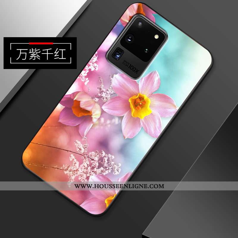 Coque Samsung Galaxy S20 Ultra Personnalité Créatif Étoile Fluide Doux Vintage Tout Compris Rose