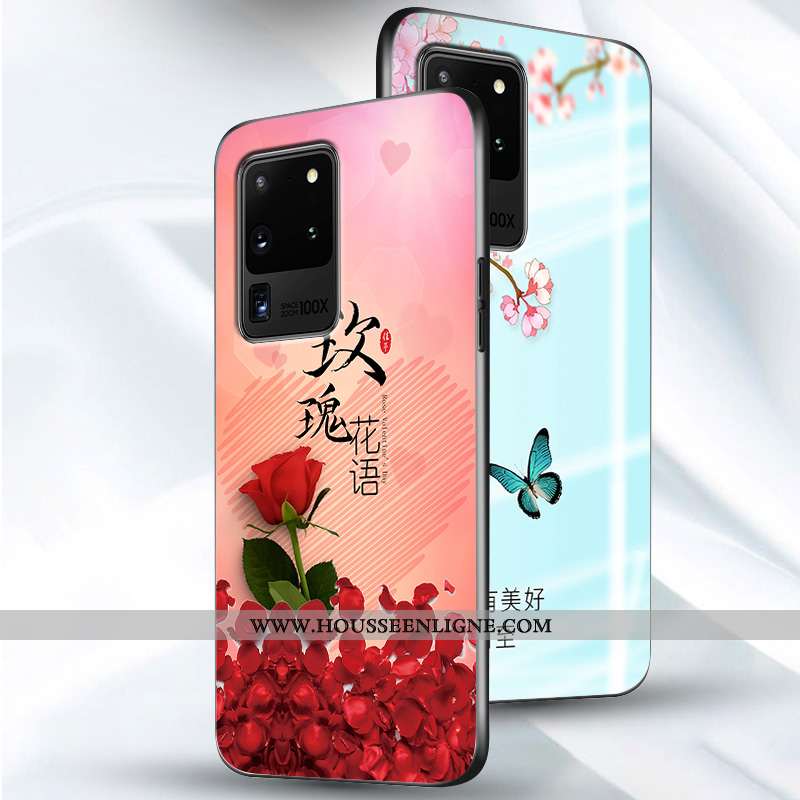 Coque Samsung Galaxy S20 Ultra Personnalité Créatif Étoile Fluide Doux Vintage Tout Compris Rose