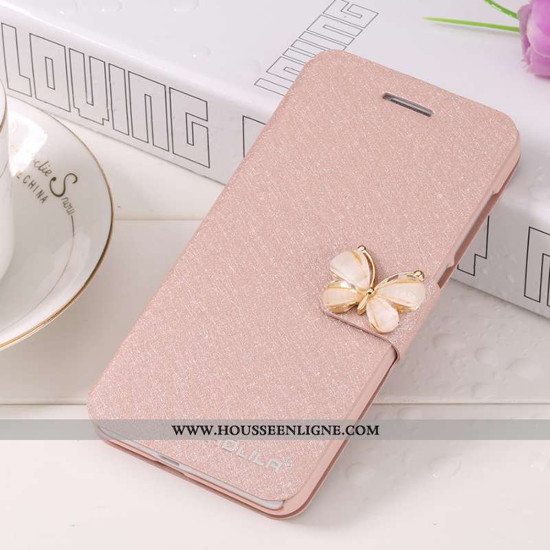 Coque Samsung Galaxy S6 Cuir Tendance Nouveau Étoile Téléphone Portable Rose Housse