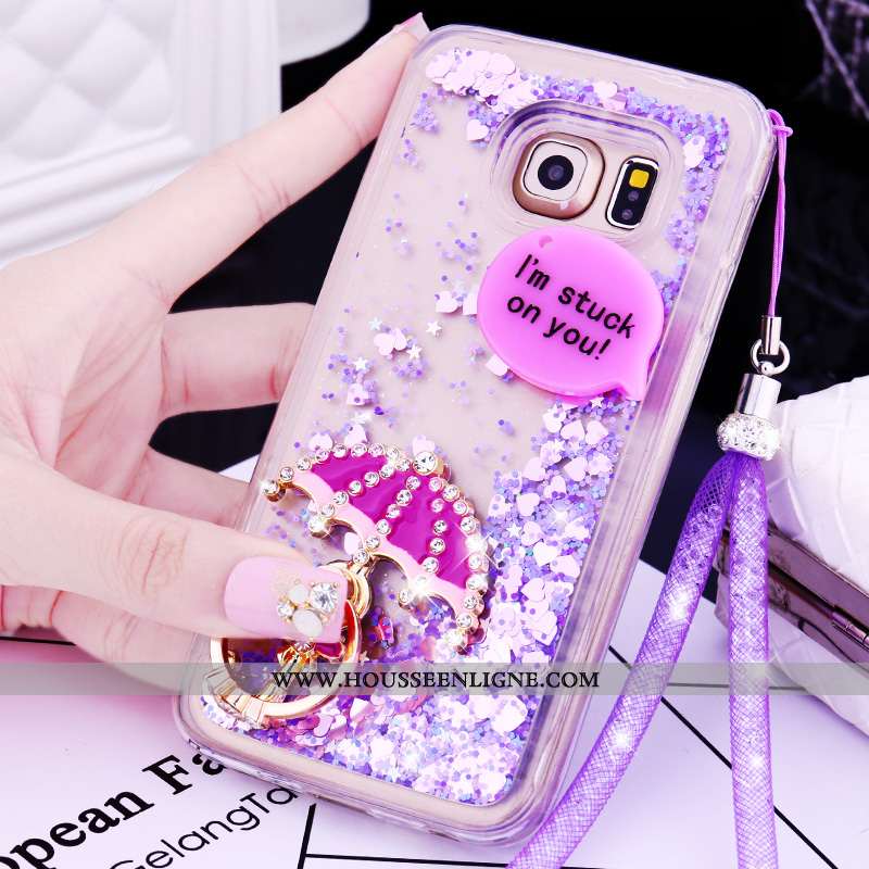Coque Samsung Galaxy S6 Edge Charmant Cou Suspendu Quicksand Étoile Téléphone Portable Protection De