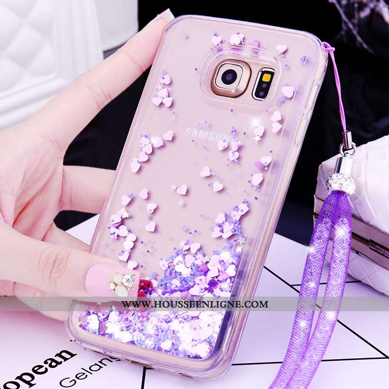 Coque Samsung Galaxy S6 Edge Charmant Cou Suspendu Quicksand Étoile Téléphone Portable Protection De