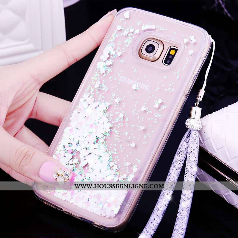 Coque Samsung Galaxy S6 Edge Charmant Cou Suspendu Quicksand Étoile Téléphone Portable Protection De