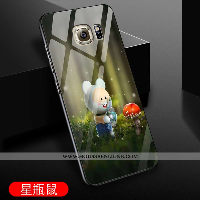 Coque Samsung Galaxy S6 Edge Dessin Animé Tendance Protection Violet Nouveau Amoureux