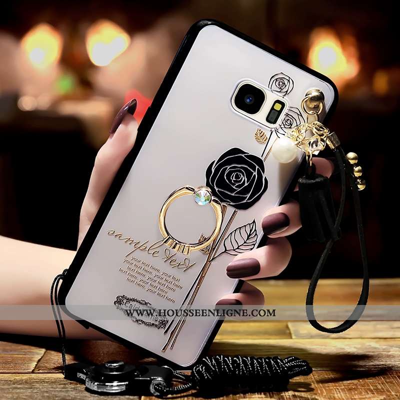Coque Samsung Galaxy S6 Edge Personnalité Tendance Blanc Étoile Téléphone Portable Blanche
