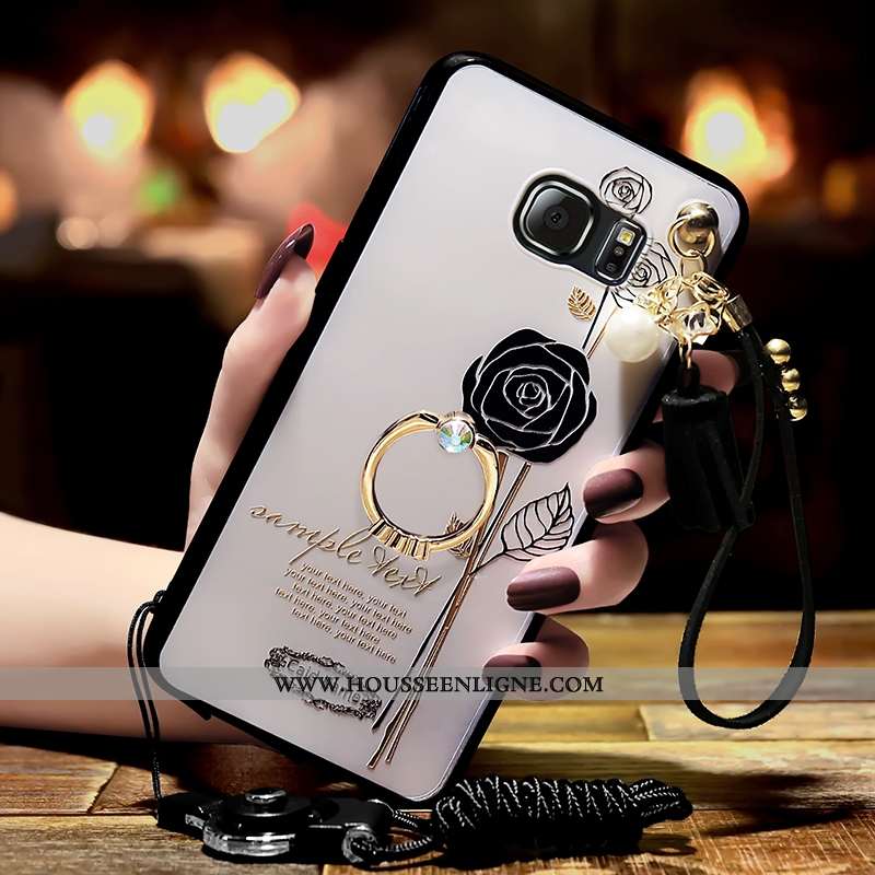 Coque Samsung Galaxy S6 Edge Personnalité Tendance Blanc Étoile Téléphone Portable Blanche