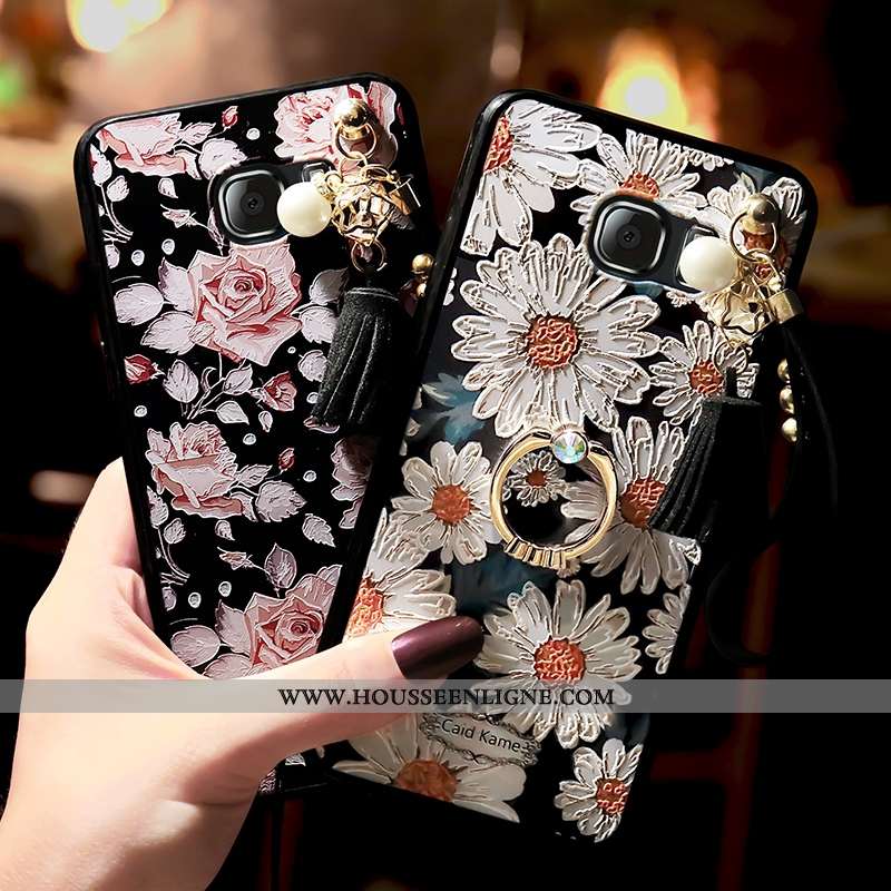 Coque Samsung Galaxy S6 Edge Personnalité Tendance Blanc Étoile Téléphone Portable Blanche