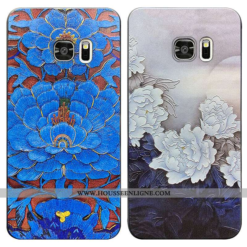 Coque Samsung Galaxy S6 Edge Protection Délavé En Daim Téléphone Portable Fluide Doux Silicone Tout 