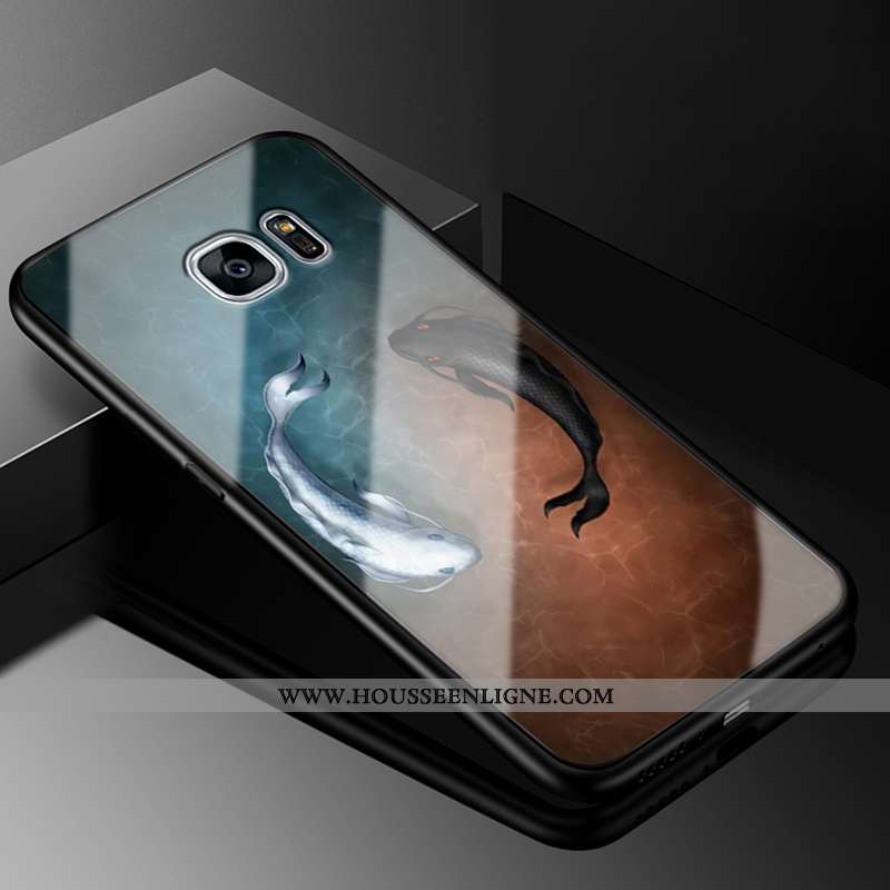 Coque Samsung Galaxy S6 Edge Verre Personnalité Dessin Animé Charmant Créatif Protection Incassable 